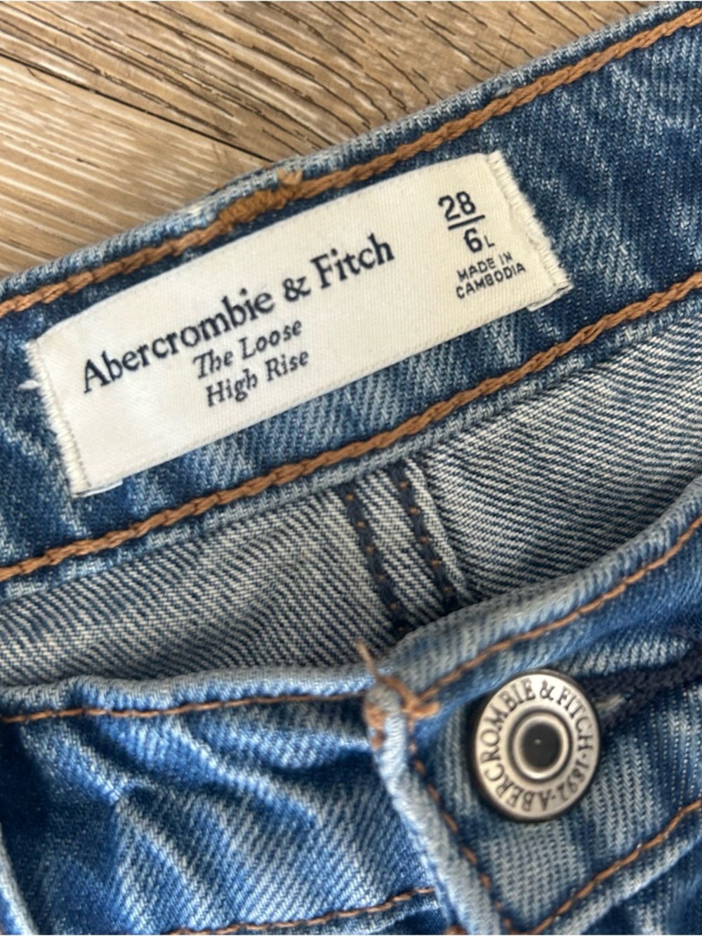 Abercrombie & Fitch Medium Blue Denim High Rise Jeans